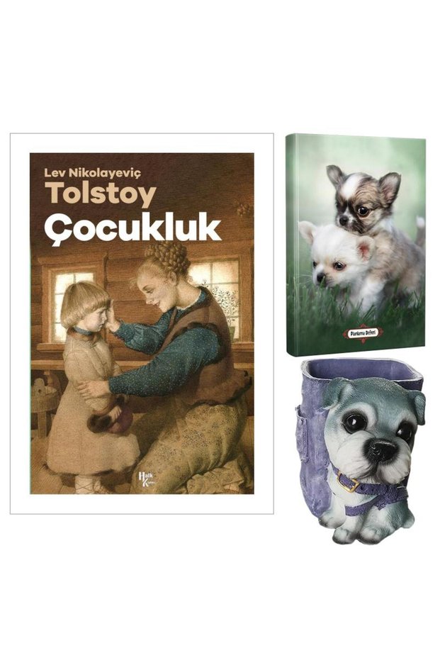 Childhood - Tolstoy and Decorative Dog Pen Holder - Tiny Friends Planning Notebook
