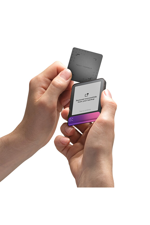 Flex Nebula Kızılı Kripto Donanım Cüzdanı ve Recovery Key - 6