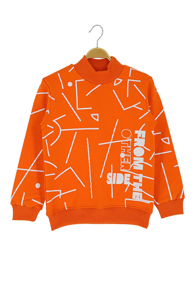 Boy's Sweatshirt with Raised Letters, 2 Thread Count - 2