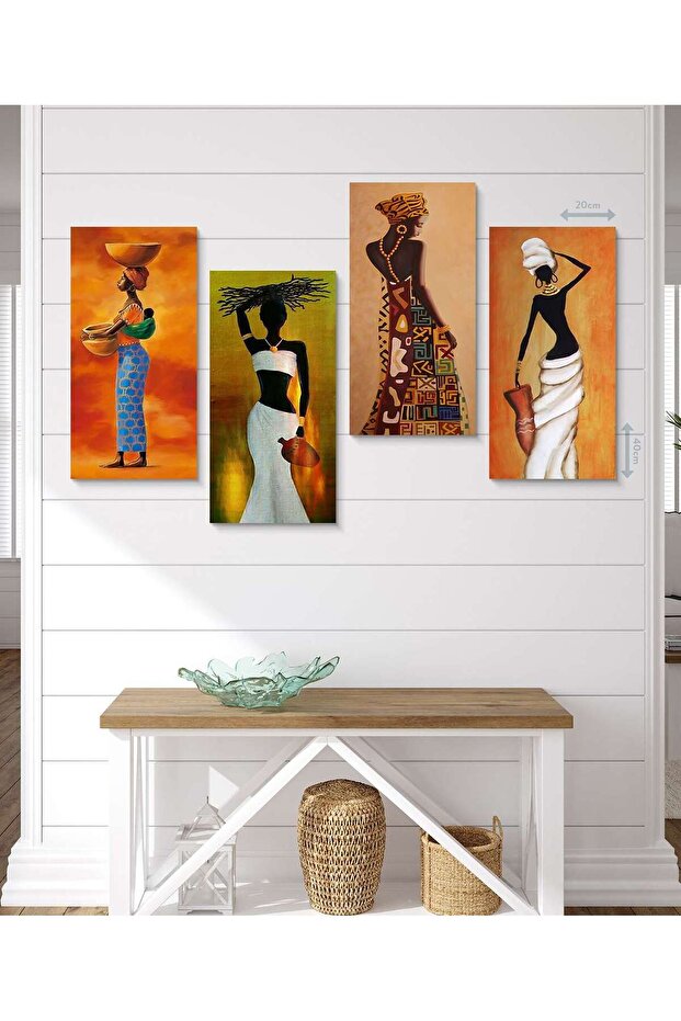 Afrikalı Kadınlar 4lü mdf tablo - 1
