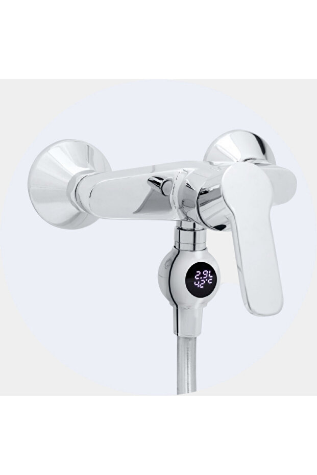 Faucet Extension with Water Temperature and Flow Display, Self-Recharging Function, Universal Shower Model - 4
