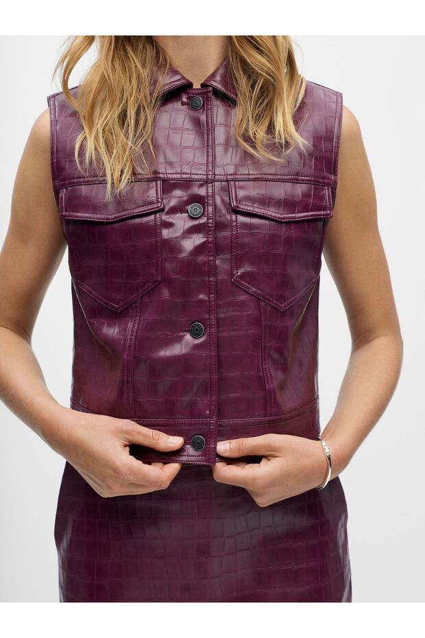 Weste PU Kroko - 5