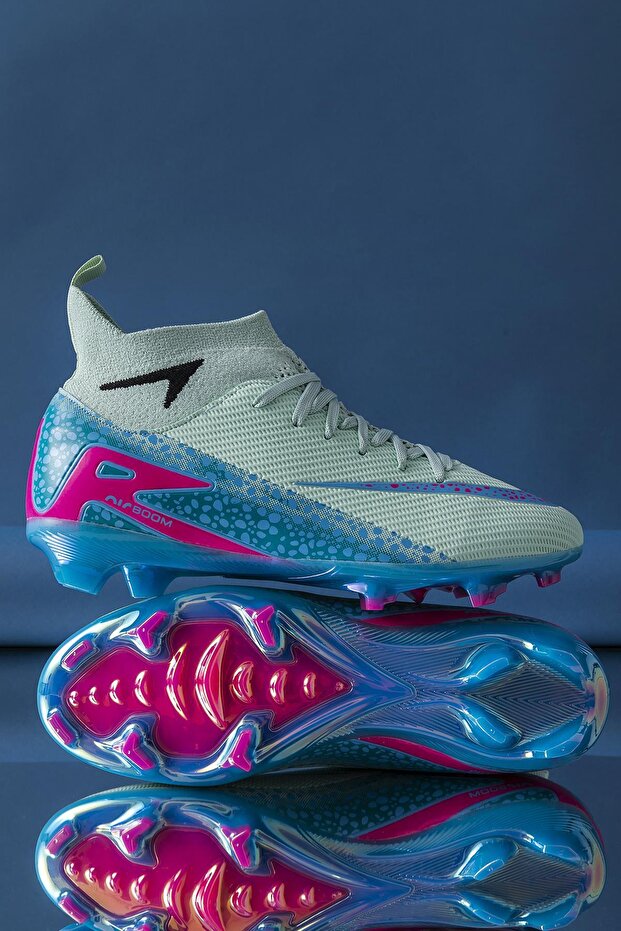 Мъжки футболни обувки за зала, внос подметка, тревно игрище, получорап, ергономични, обгръщащи крака, гъвкави и удобни - 1