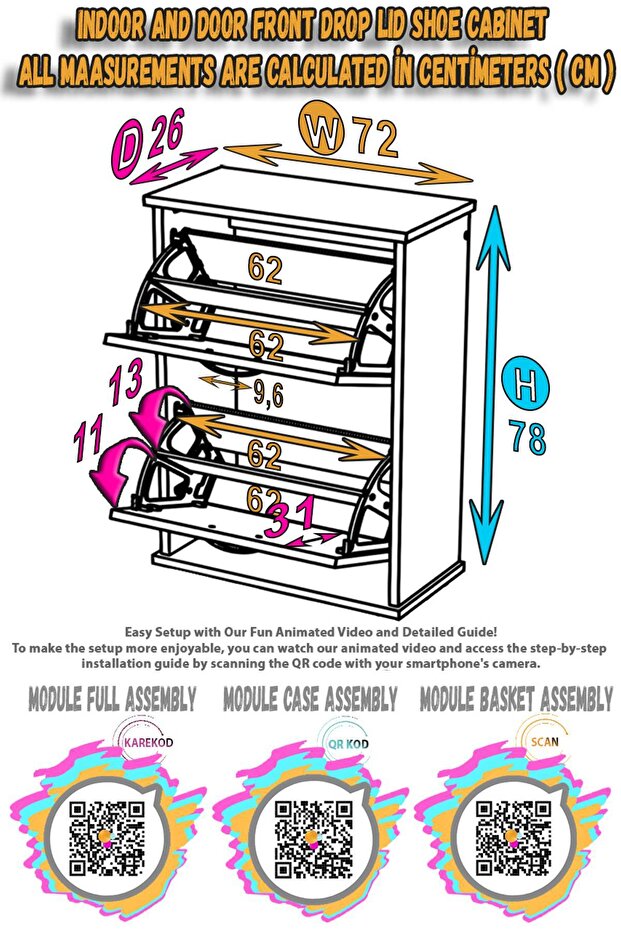 Manolya Asma Kapı Önü Ayakkabılık - 4