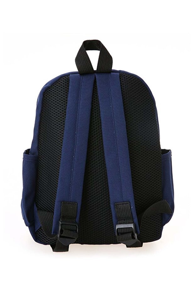 حقيبة ظهر قماشية بتصميم مطبوع نجوم باللونين الكحلي والأبيض - 2