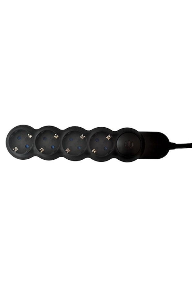 Hoff Line 4-socket extension cord, 5 m, 3500W, 3 x 1.5 mmp, switch, black - 1