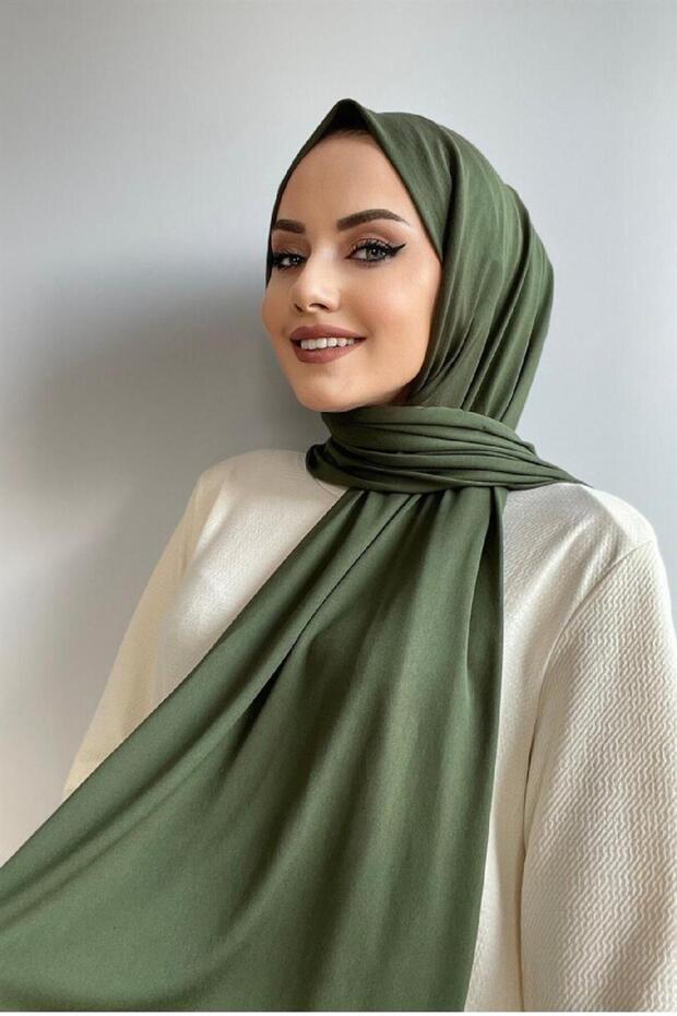 شال قطن ممشط كاكي