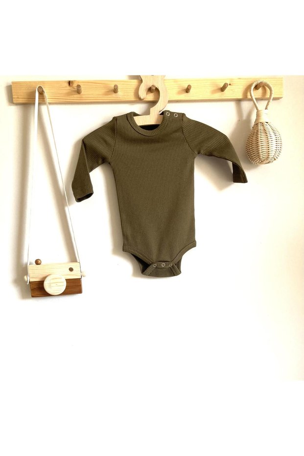Army Green Corded Modal Long Sleeve Body