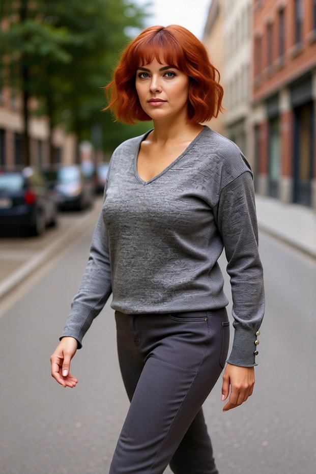 Women's V-Neck Button Detailed Knitwear Sweater Long Sleeve Design Offering Daily Elegance and Comfort Quality