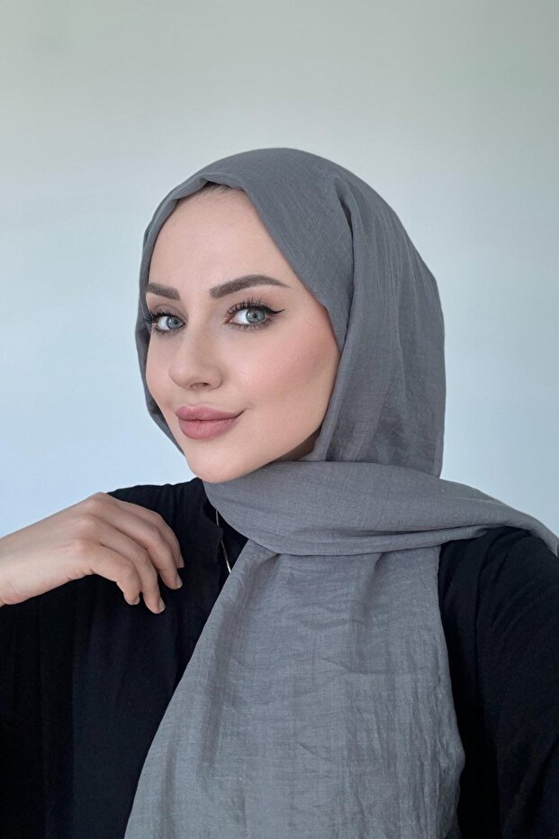 شال قطن طازج رمادي