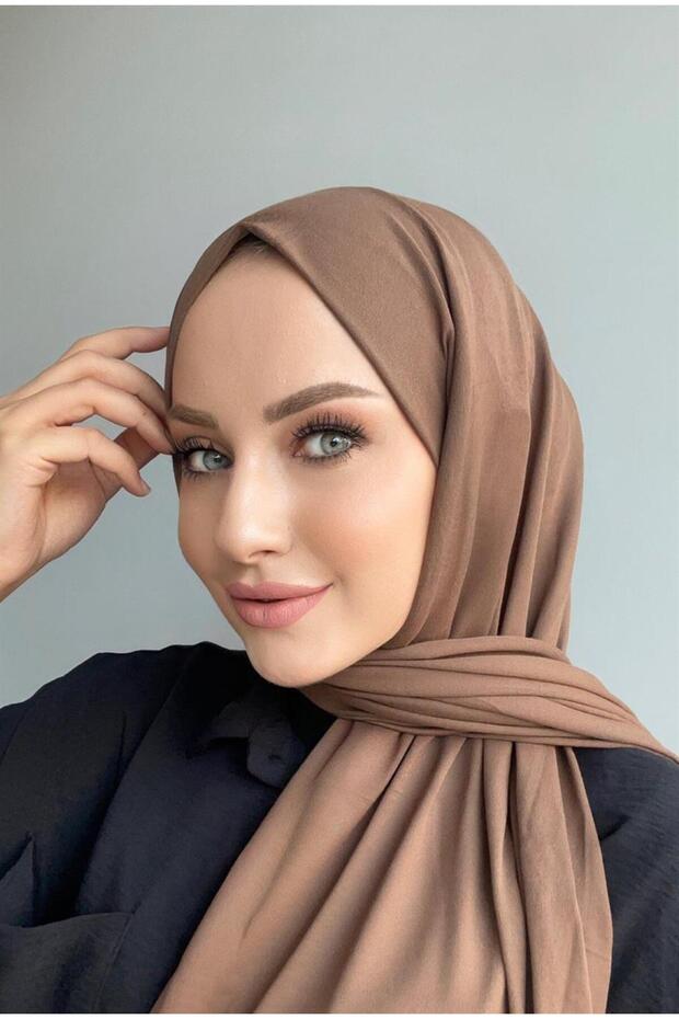 Combed Cotton Shawl Light Brown