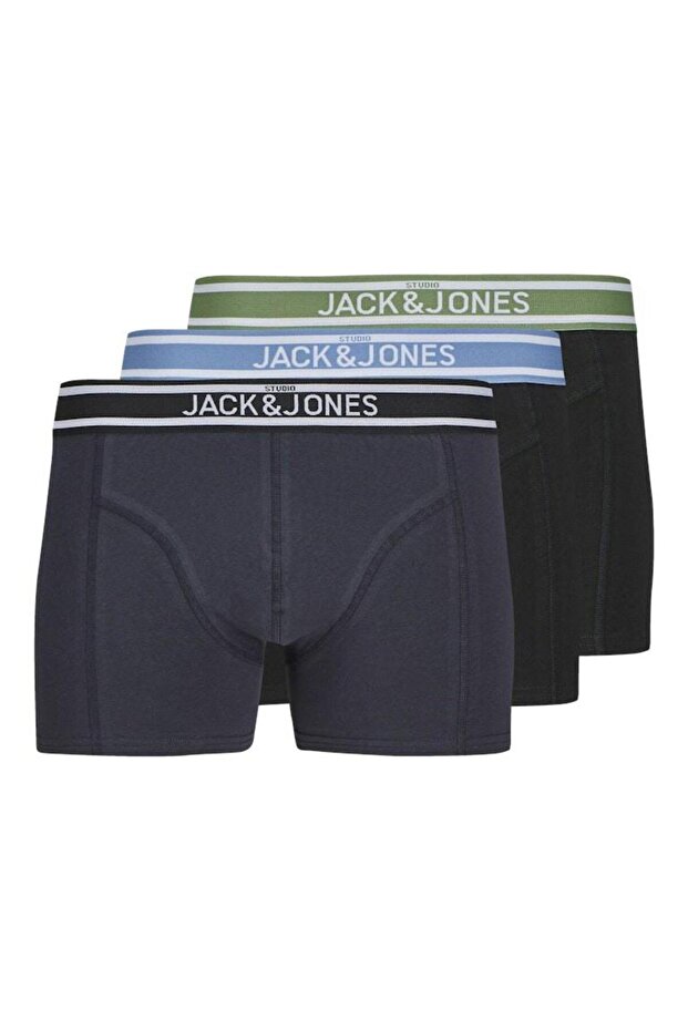 Jack Jones Teddy Solıd 3 Lü Paket Erkek Boxer 12272108 - 1