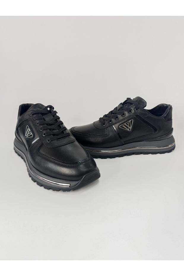 Men's Casual Shoes Genuine Leather Thermo Sole Orthopedic Lace-Up Comfortable