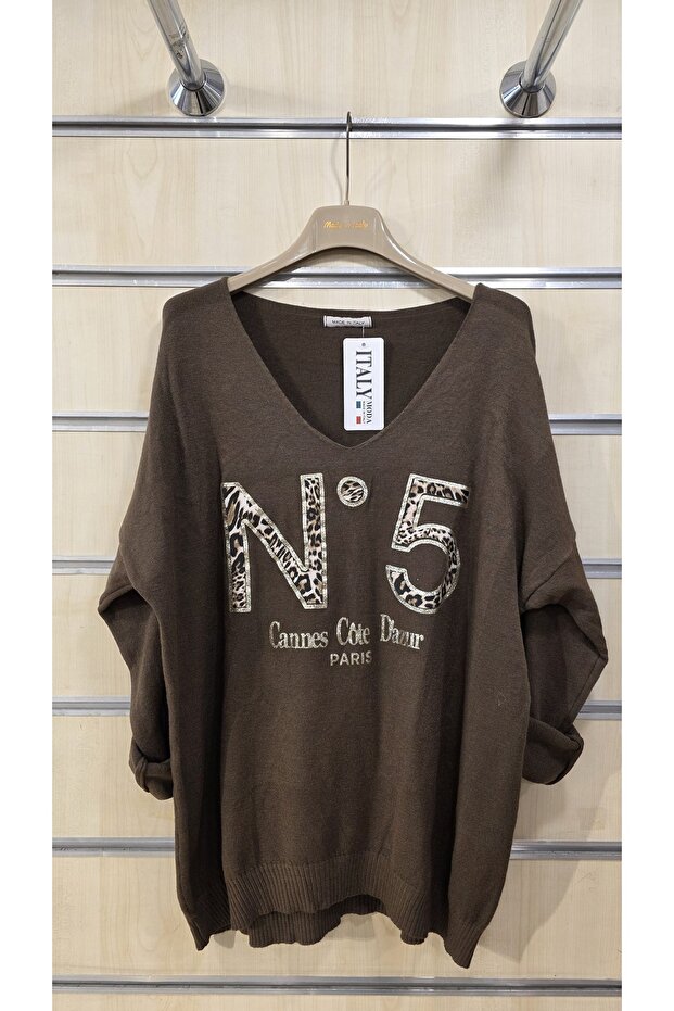 Triko Bluz Simli Baskılı - 2