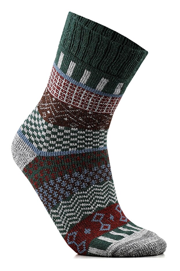 Soft and Warm Single Wool Socks for Daily Use, Colorful