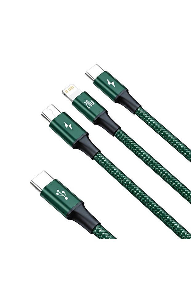 3-in-1 USB-C / Lightning / Micro USB Data Cable, 1.5 m - 2