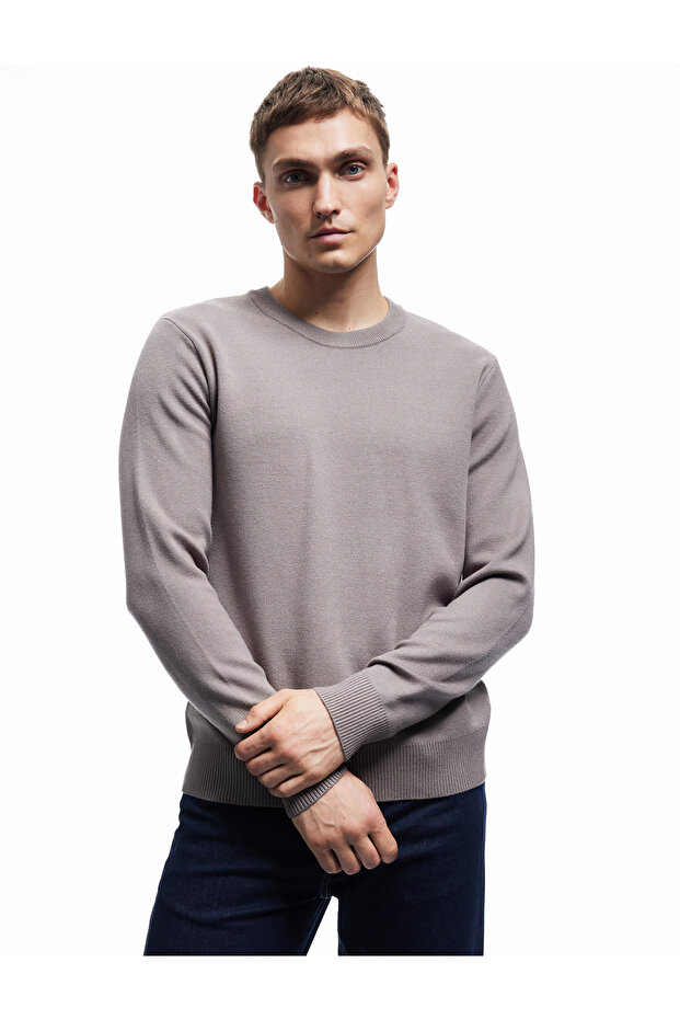 Long Sleeve Crew Neck Basic Knitwear Sweater