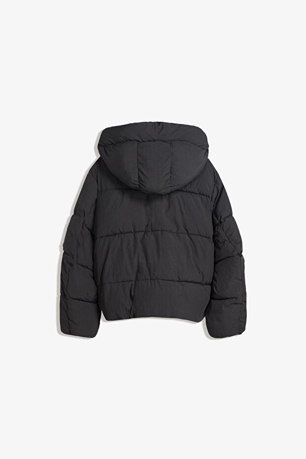 Kapüşonlu şişme ceket - 5