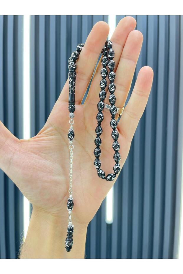 925 Ayar İşlemeli Kuka Tesbih - 3