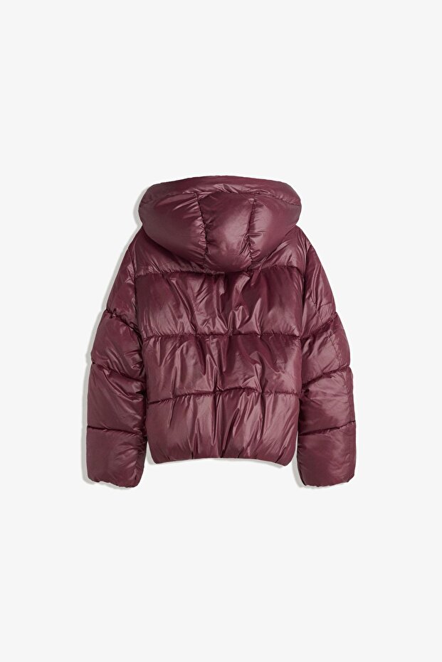 Kapüşonlu şişme ceket - 5