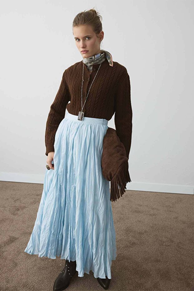 Boho Crash Soft Mavi Etek - 1