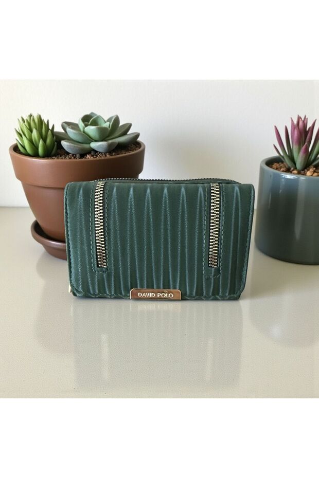 David Polo Pleated Women's Wallet