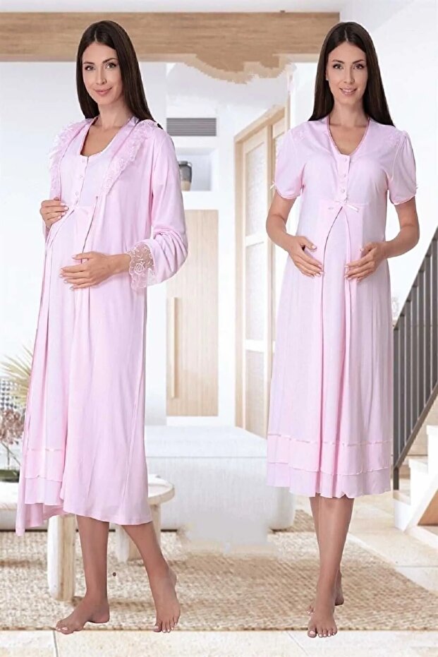 Maternity Maternity Nightgown Set with Dressing Gowns
