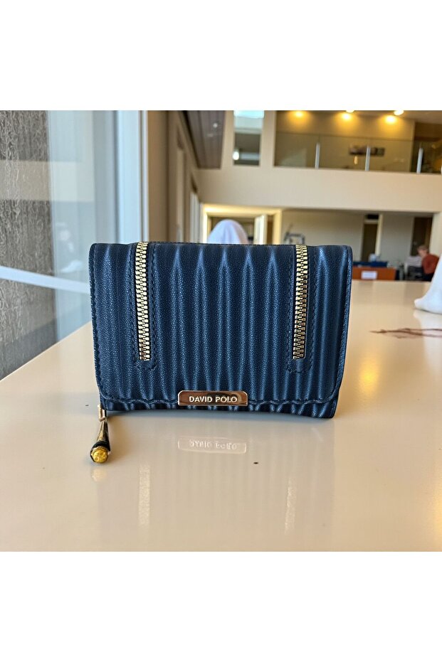 David Polo Pleated Women's Wallet