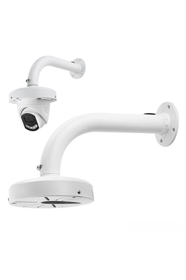 20cm White Wall Mount Security Camera Bracket - 1