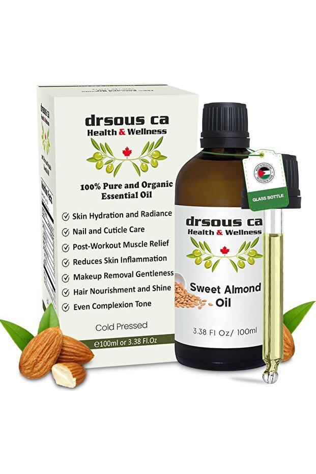 Organic Sweet Almond Oil 100ml (Cold Pressed)