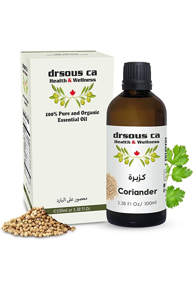 Drsous Ca Coriander Essential Oil 100ml – 100% Pure Cold-Pressed, Therapeutic Grade