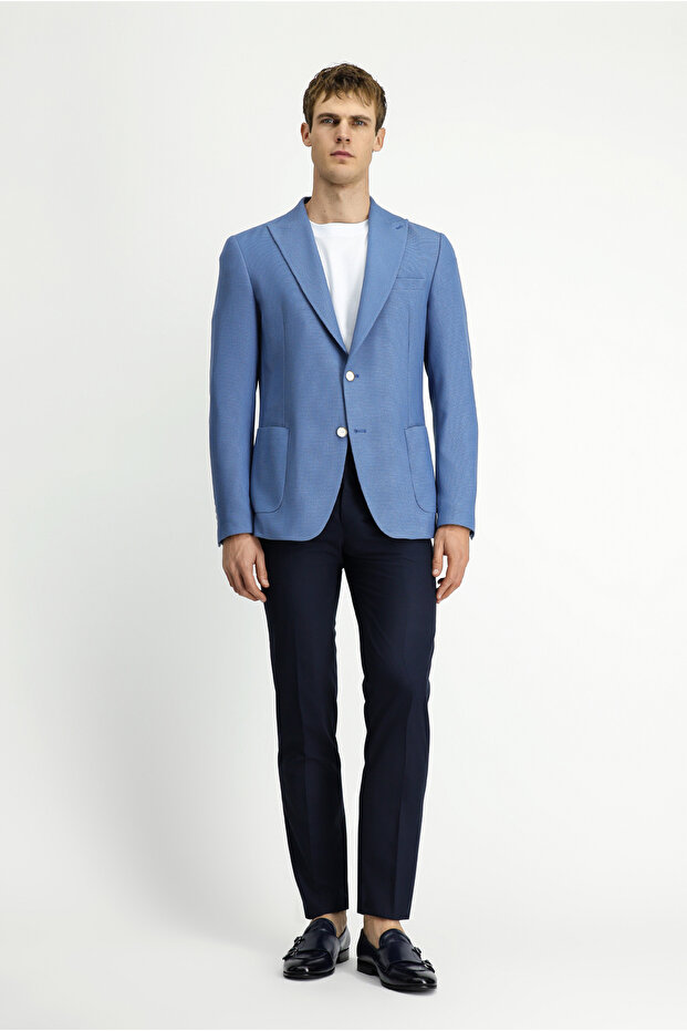 Regular Fit Micro Pattern Classic Jacket - 2