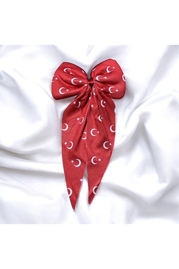 Flag Printed Tie-On Bow Buckle