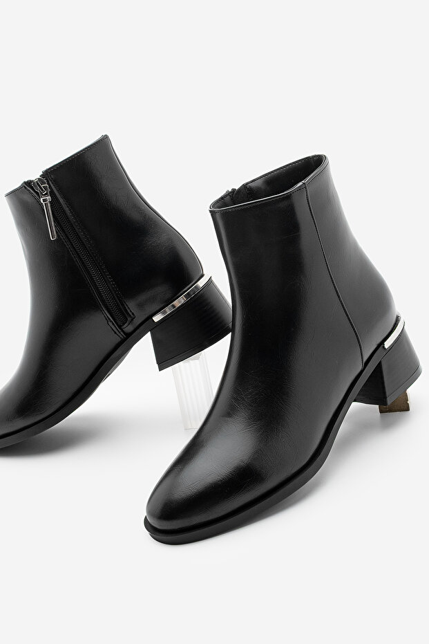 K9711 Women's Metal Heel Thick Heeled Boots