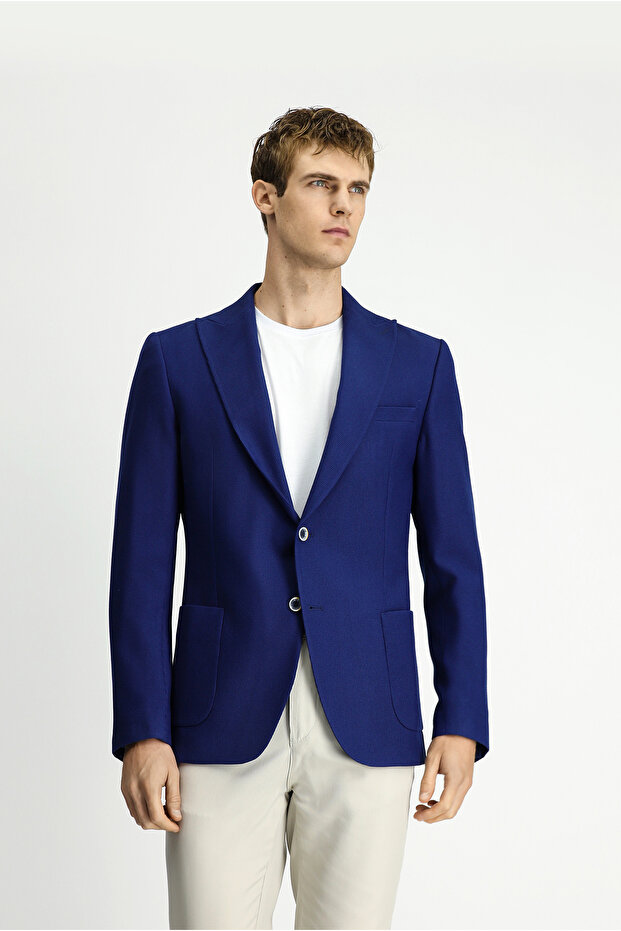 سترة كلاسيكية ذات نمط دقيق وقصة عادية - 3