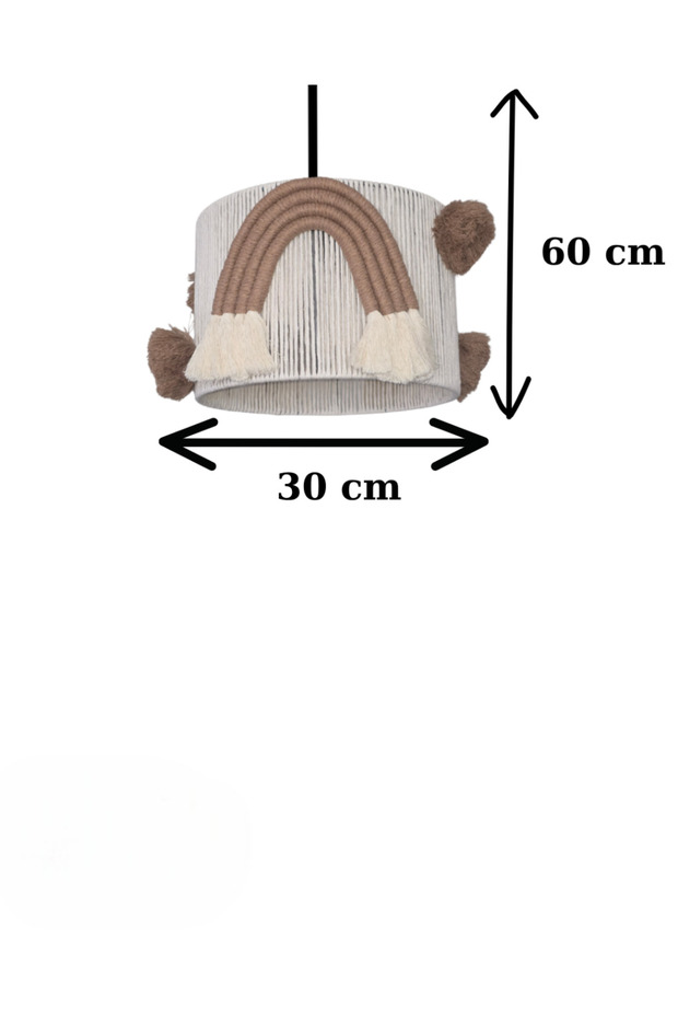 El Yapımı Makrome Gökkuşağı Avize & Çocuk Odası Avize Bebek Odası Avize - 5