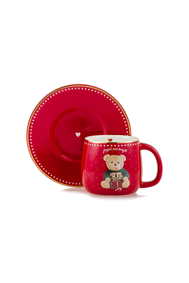 LCW HOME Karışık Ayı Teddy Baskılı 2 Kişilik Kahve Fincan Takımı - 5