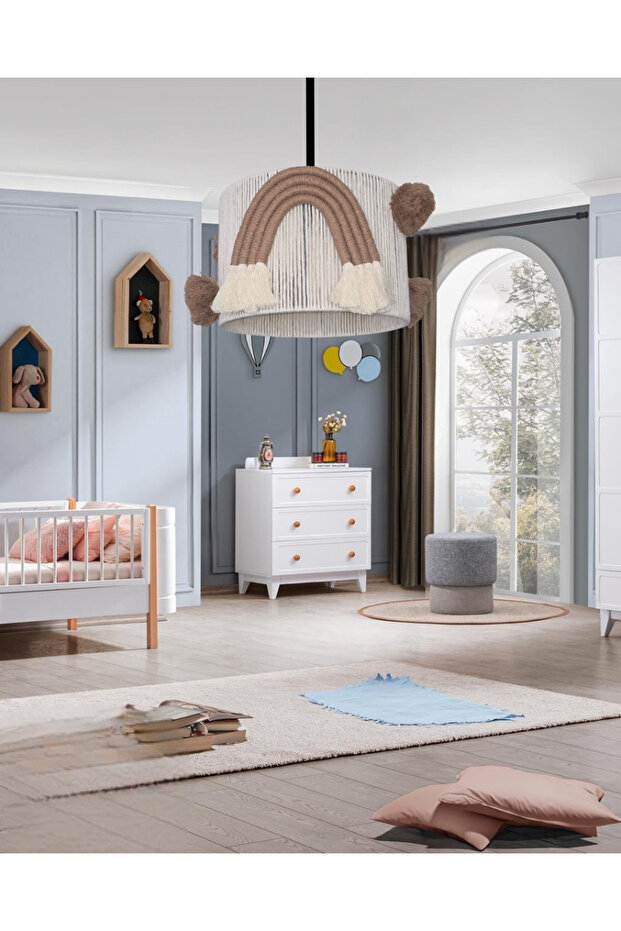 El Yapımı Makrome Gökkuşağı Avize & Çocuk Odası Avize Bebek Odası Avize - 3