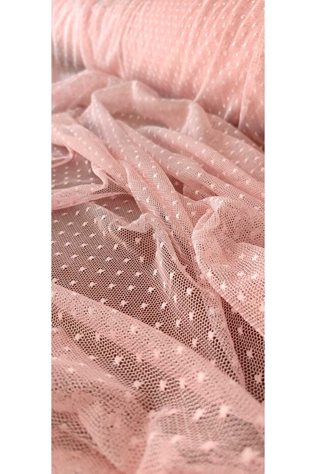 Dotted Tulle Salmon