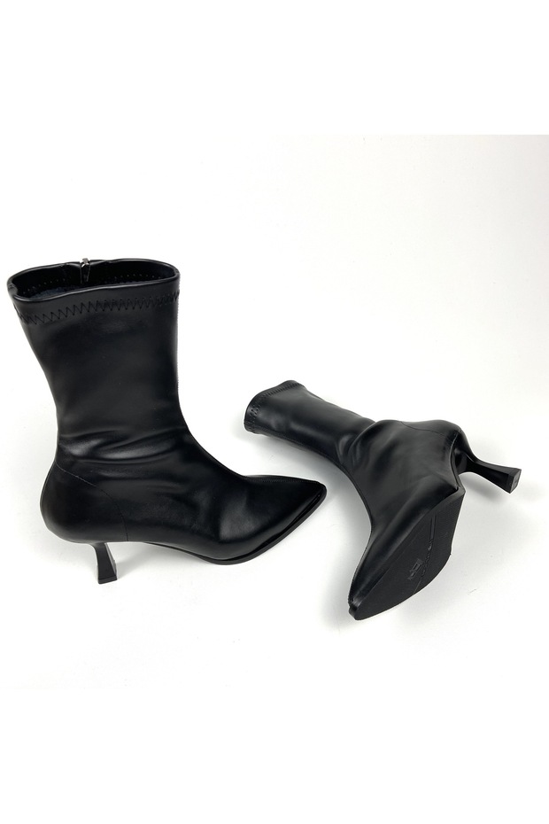 Streç bot ince topuklu 6 cm topuk boyu 01603 - 1
