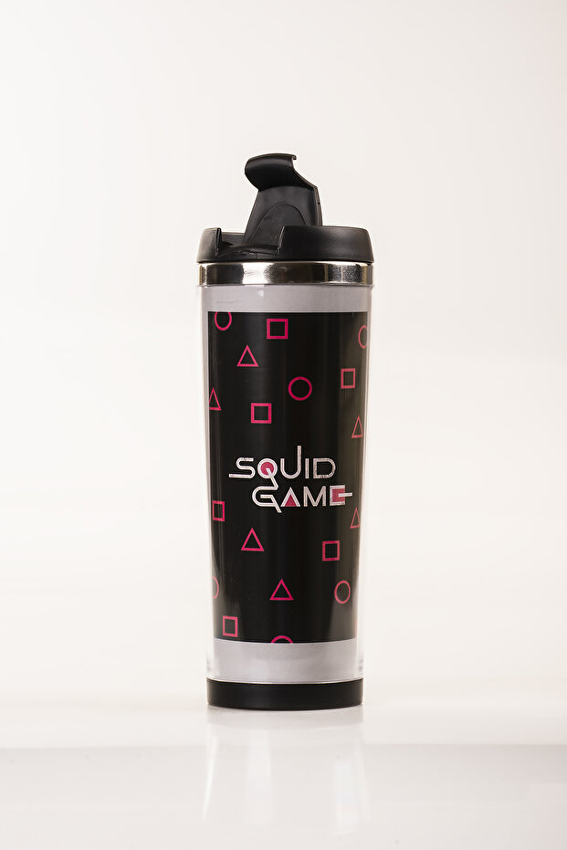 360 ml Steel Thermos Mug – Squid Game Design, Steel Inner Chamber, Hot and Cold Drink Cup