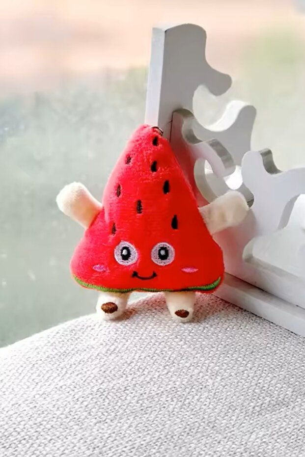 Cute Plush Fruit Keychain 8 cm (1 Piece)