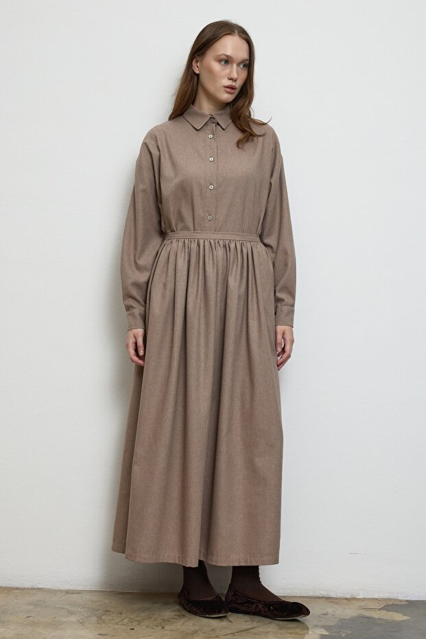 Gathered Skirt Mink