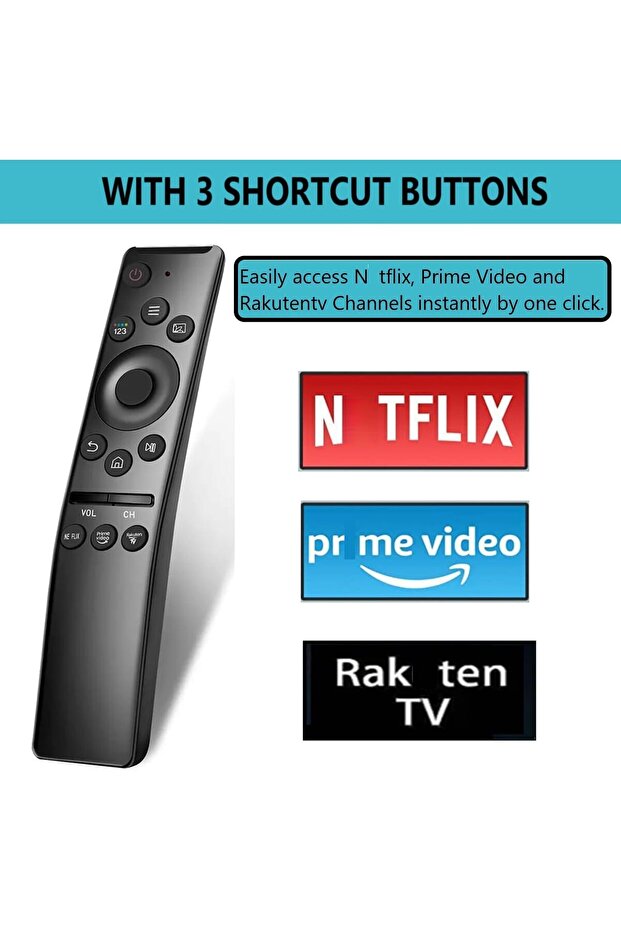 Pack of 2 Universal Remote Control - Compatible with Smart TV LCD/LED/UHD/QLED/4K HDR - 3