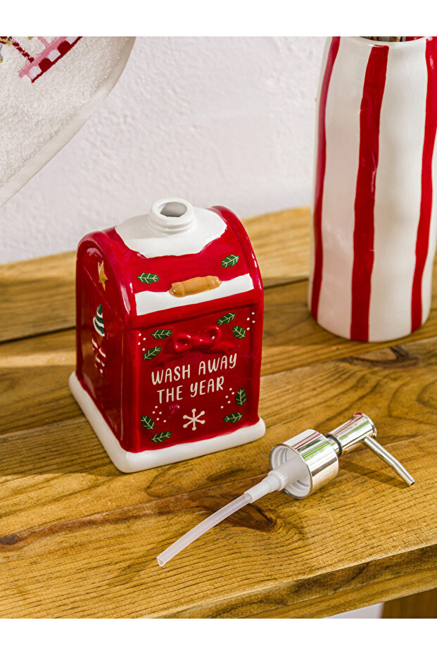SOLY ÖZEL Yılbaşı Temalı Şık Tasarım Sıvı Sabunluk - 1