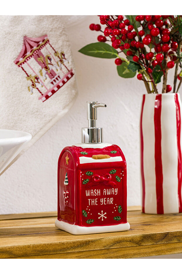 SOLY ÖZEL Yılbaşı Temalı Şık Tasarım Sıvı Sabunluk - 2