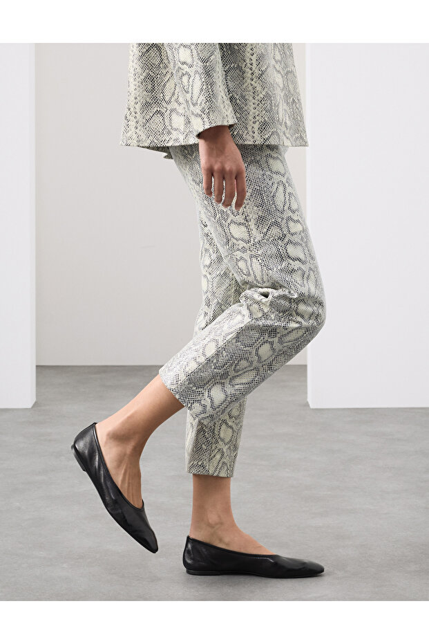 Deri Düz Paça Pantolon - 5