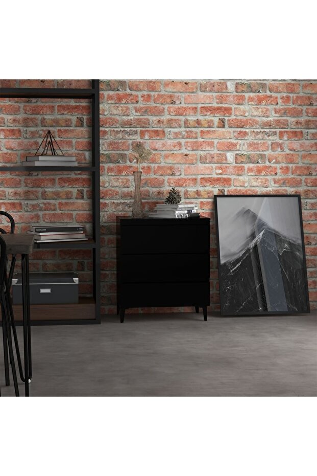 Sideboard Black 60x35x69 cm Engineered Wood