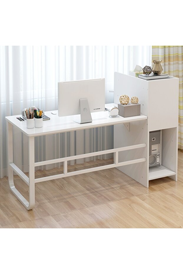 Home computer desk with flexible left-right configuration, ideal for study, office, or desktop use - 5