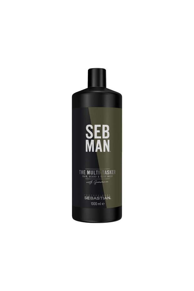3 in 1 shampoo for hair, body and beard, Sebastian, Sebman, The Multi-Tasker Shampoo, 1000ml - 1